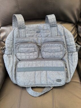 Blue Multi-Pocket Travel Backpack